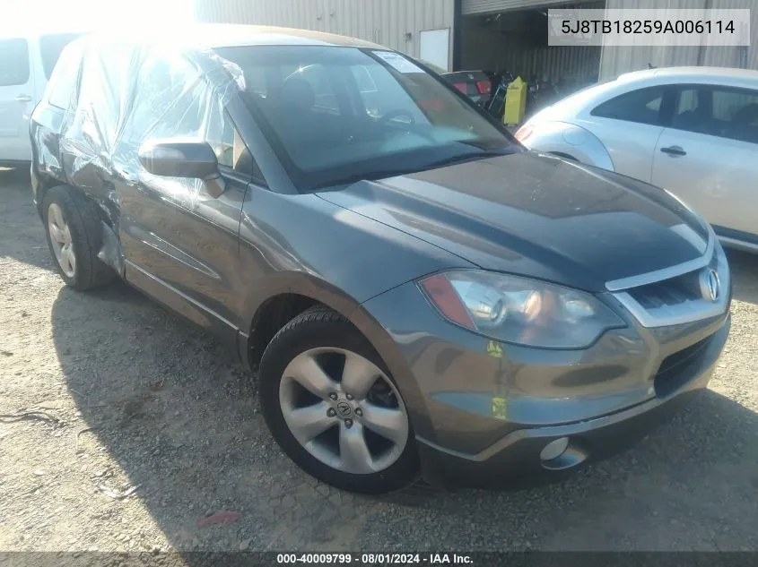 2009 Acura Rdx VIN: 5J8TB18259A006114 Lot: 40009799