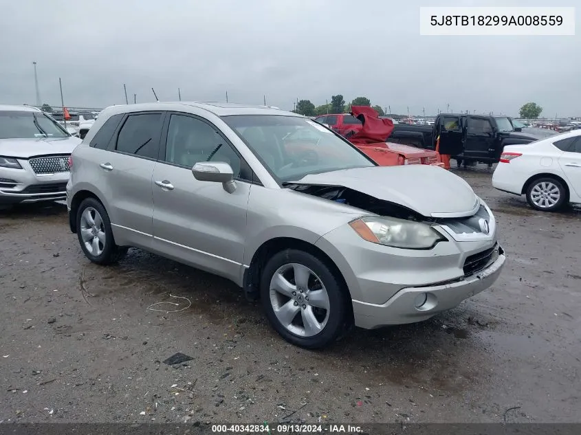 2009 Acura Rdx VIN: 5J8TB18299A008559 Lot: 40342834