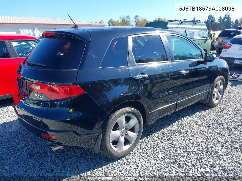 2009 Acura Rdx VIN: 5J8TB18579A008098 Lot: 40483988