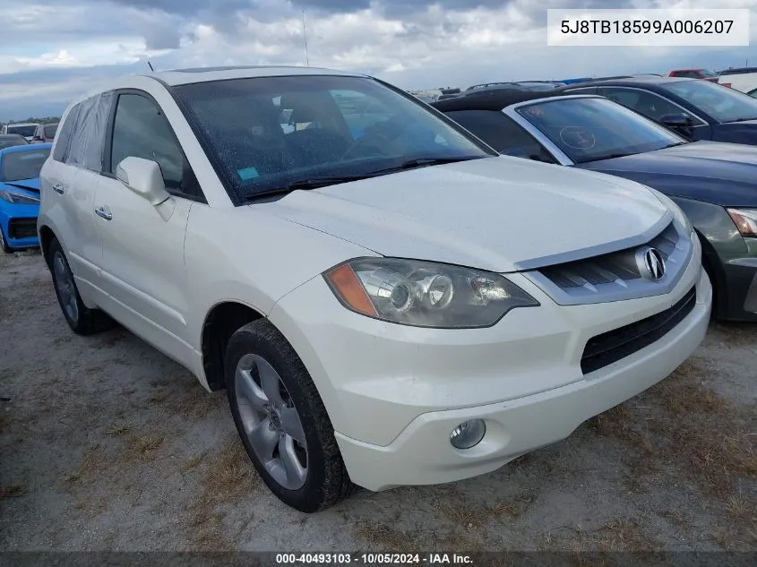 2009 Acura Rdx Technology VIN: 5J8TB18599A006207 Lot: 40493103