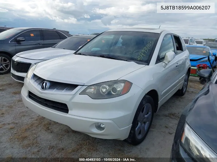 2009 Acura Rdx Technology VIN: 5J8TB18599A006207 Lot: 40493103