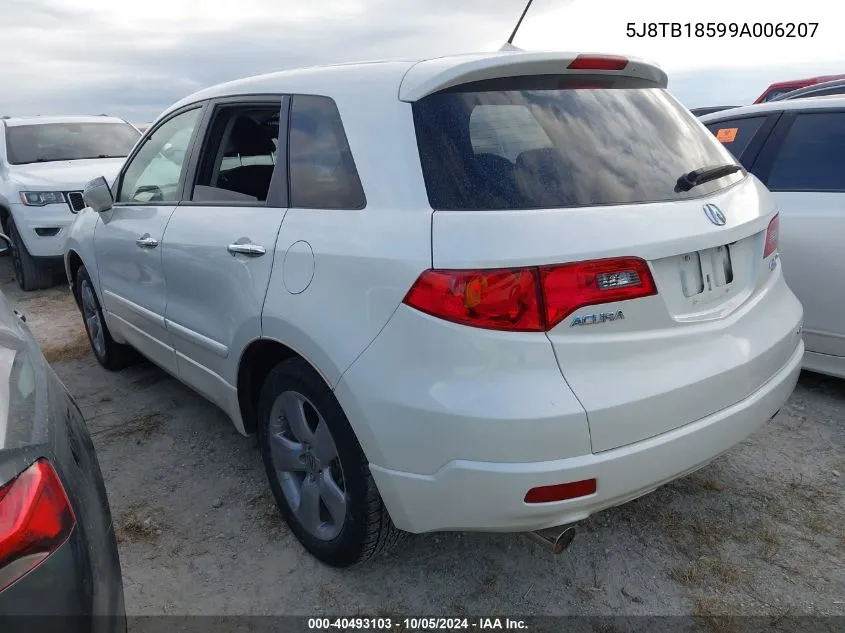 2009 Acura Rdx Technology VIN: 5J8TB18599A006207 Lot: 40493103