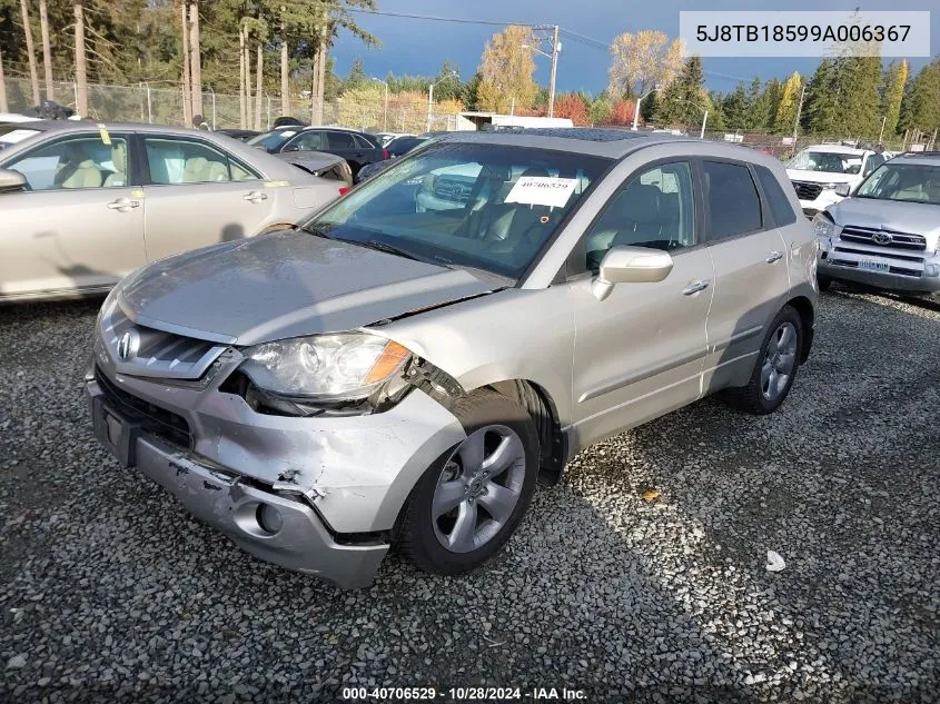 2009 Acura Rdx VIN: 5J8TB18599A006367 Lot: 40706529