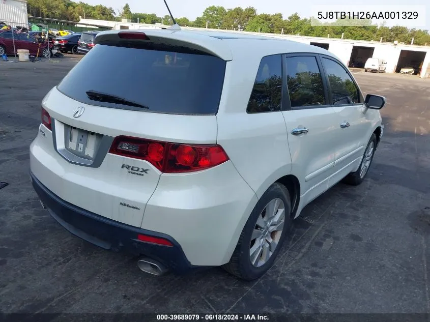 5J8TB1H26AA001329 2010 Acura Rdx