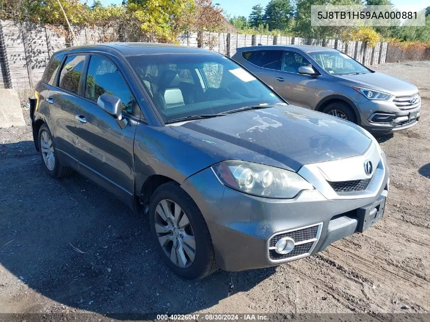 2010 Acura Rdx VIN: 5J8TB1H59AA000881 Lot: 40226047