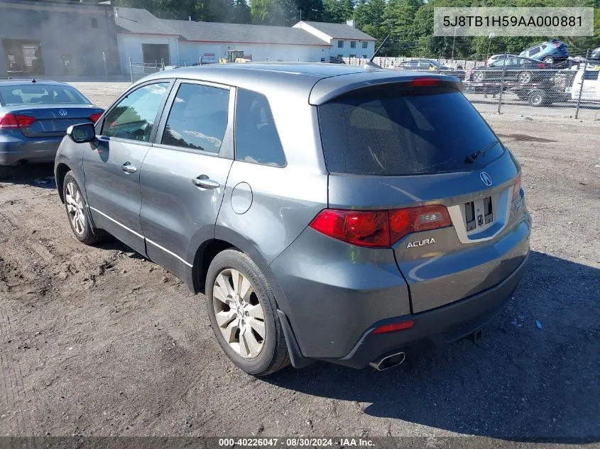 2010 Acura Rdx VIN: 5J8TB1H59AA000881 Lot: 40226047