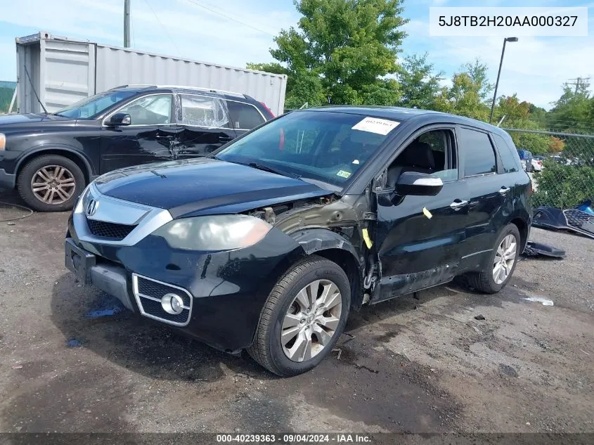 2010 Acura Rdx VIN: 5J8TB2H20AA000327 Lot: 40239363