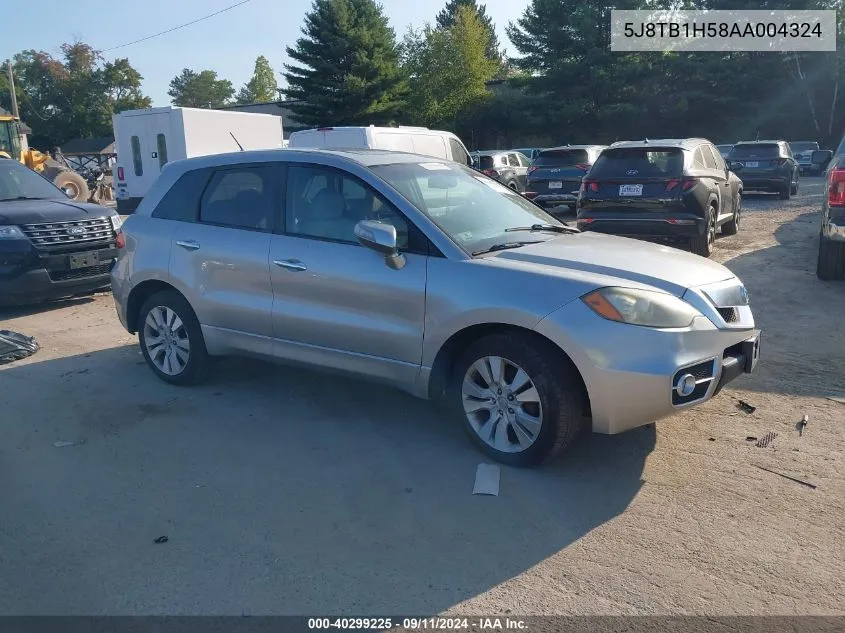 2010 Acura Rdx Technology VIN: 5J8TB1H58AA004324 Lot: 40299225