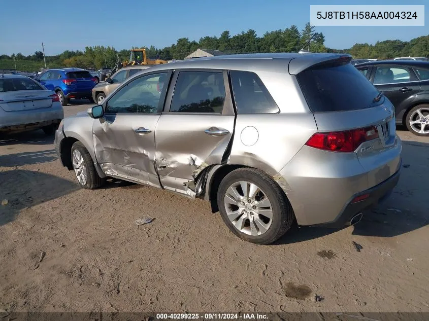 2010 Acura Rdx Technology VIN: 5J8TB1H58AA004324 Lot: 40299225