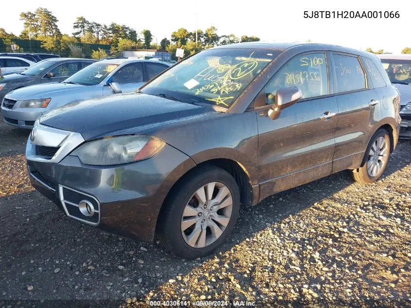 2010 Acura Rdx VIN: 5J8TB1H20AA001066 Lot: 40306141