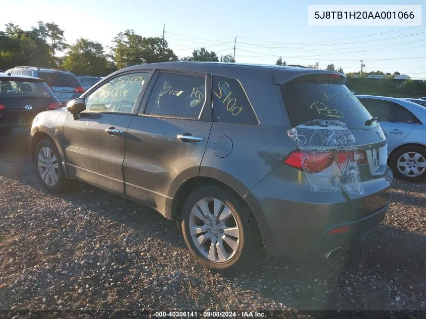 2010 Acura Rdx VIN: 5J8TB1H20AA001066 Lot: 40306141