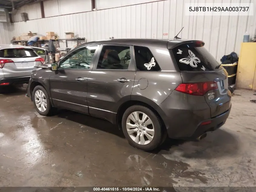 2010 Acura Rdx VIN: 5J8TB1H29AA003737 Lot: 40461515