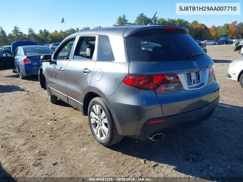 2010 Acura Rdx VIN: 5J8TB1H29AA007710 Lot: 40551234