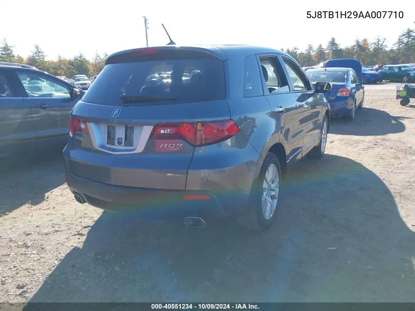 2010 Acura Rdx VIN: 5J8TB1H29AA007710 Lot: 40551234