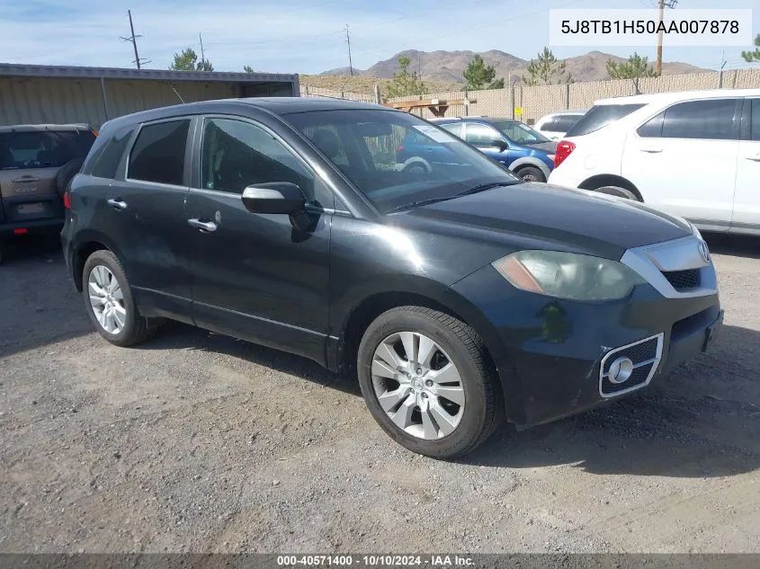 2010 Acura Rdx VIN: 5J8TB1H50AA007878 Lot: 40571400