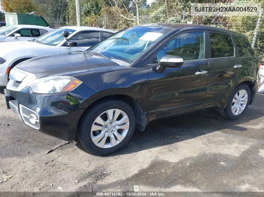 2010 Acura Rdx VIN: 5J8TB2H2XAA004529 Lot: 40714392