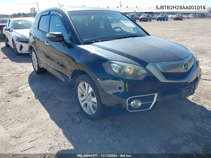 2010 Acura Rdx VIN: 5J8TB2H28AA001015 Lot: 40841077