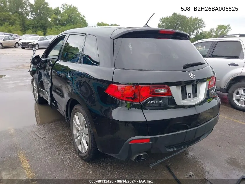 5J8TB2H26BA005825 2011 Acura Rdx