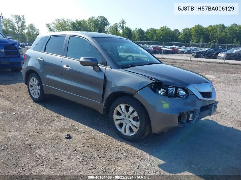 2011 Acura Rdx VIN: 5J8TB1H57BA006129 Lot: 40164466