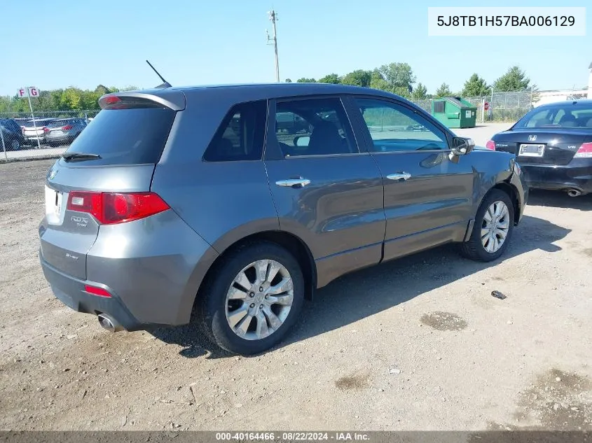 2011 Acura Rdx VIN: 5J8TB1H57BA006129 Lot: 40164466