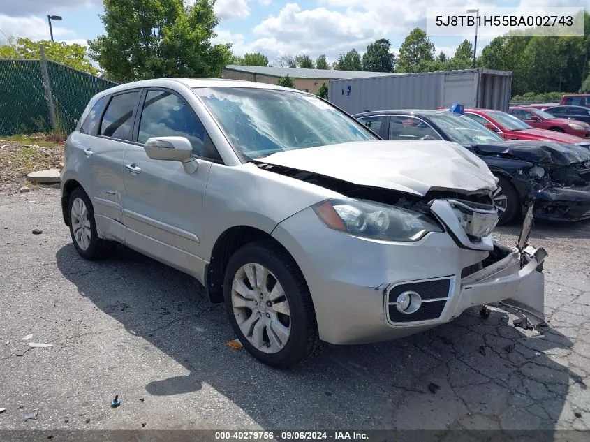 5J8TB1H55BA002743 2011 Acura Rdx