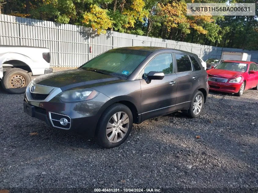 2011 Acura Rdx VIN: 5J8TB1H56BA000631 Lot: 40481351