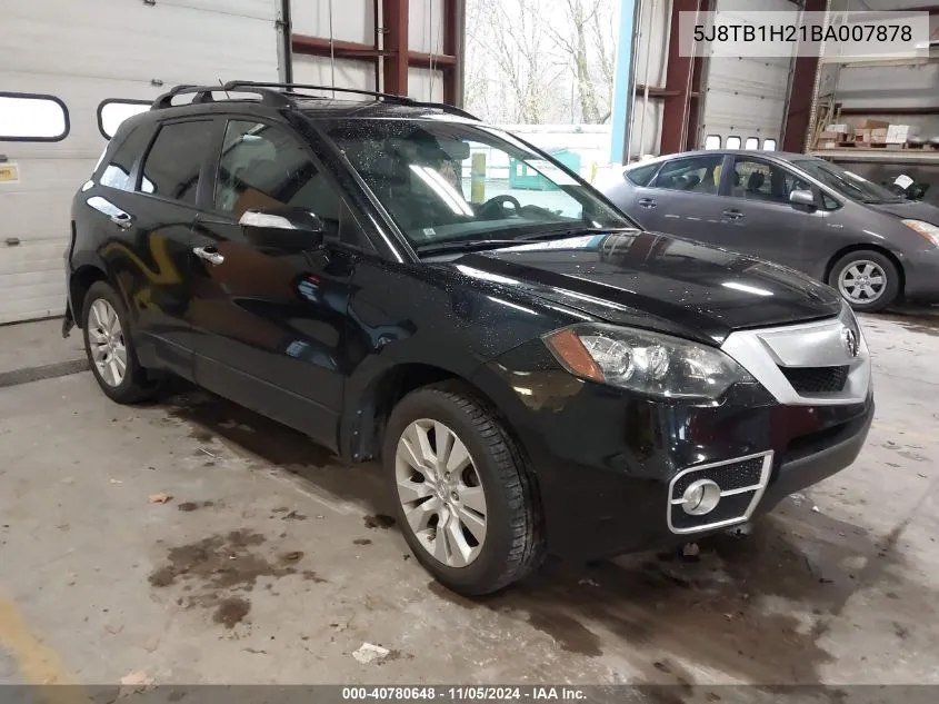 2011 Acura Rdx VIN: 5J8TB1H21BA007878 Lot: 40780648