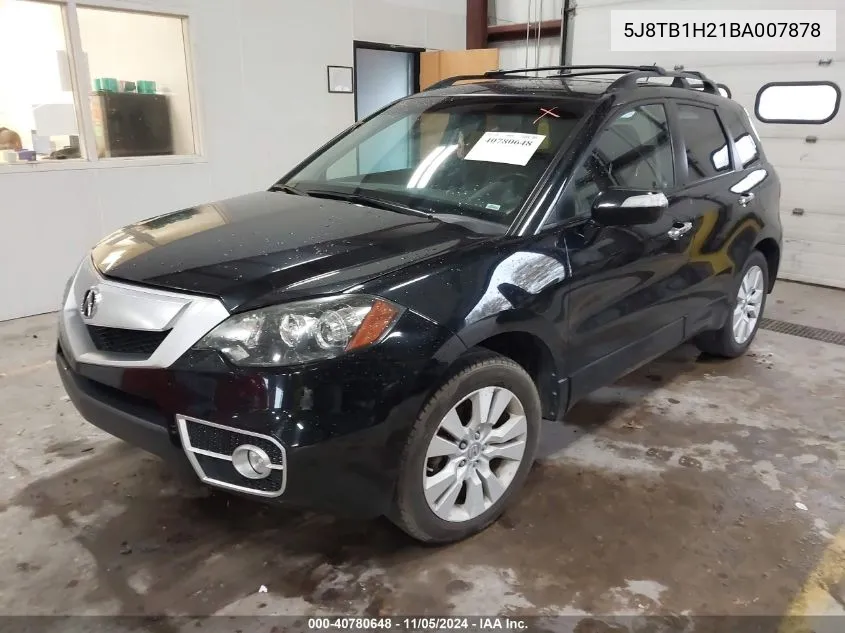 2011 Acura Rdx VIN: 5J8TB1H21BA007878 Lot: 40780648