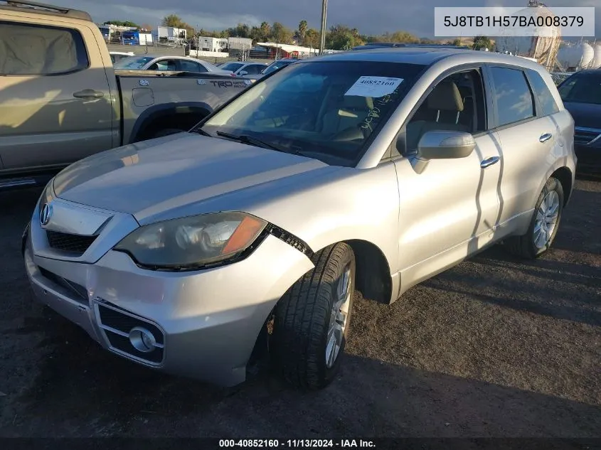 2011 Acura Rdx VIN: 5J8TB1H57BA008379 Lot: 40852160