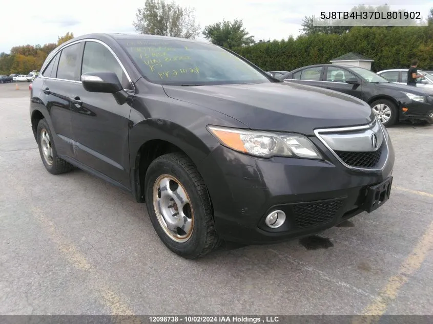 2013 Acura Rdx VIN: 5J8TB4H37DL801902 Lot: 12098738