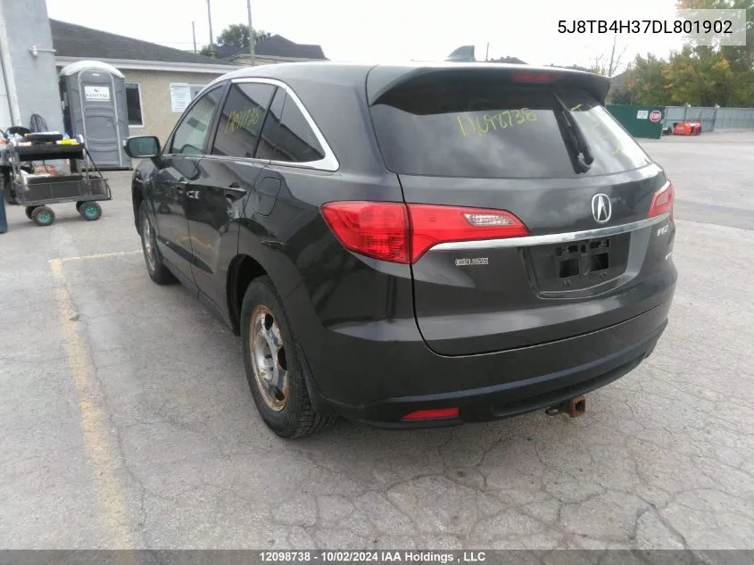 2013 Acura Rdx VIN: 5J8TB4H37DL801902 Lot: 12098738