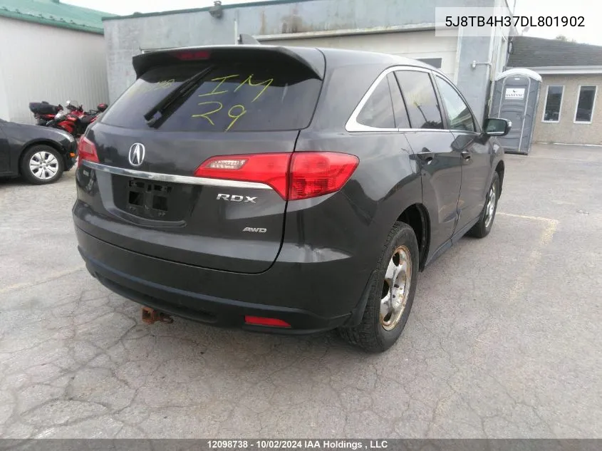 2013 Acura Rdx VIN: 5J8TB4H37DL801902 Lot: 12098738