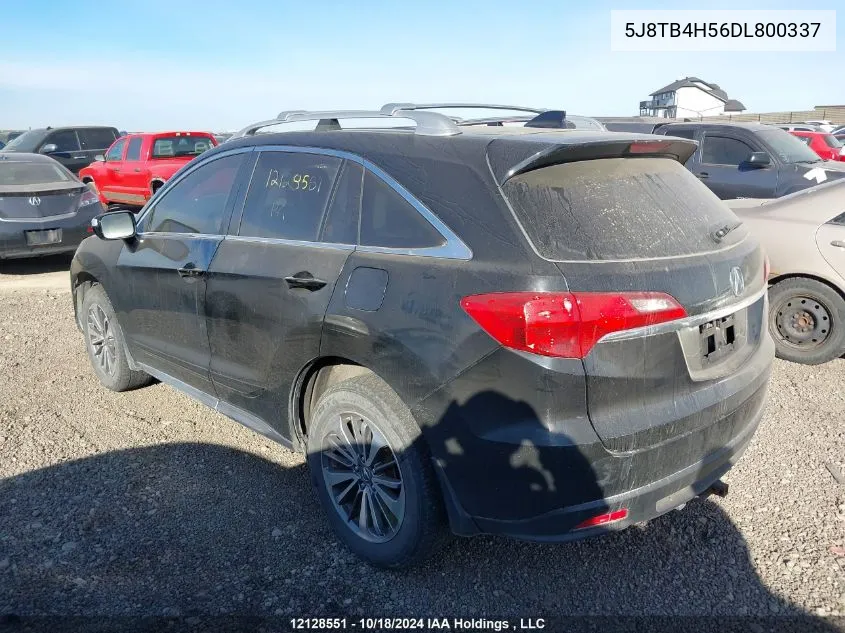 2013 Acura Rdx VIN: 5J8TB4H56DL800337 Lot: 12128551