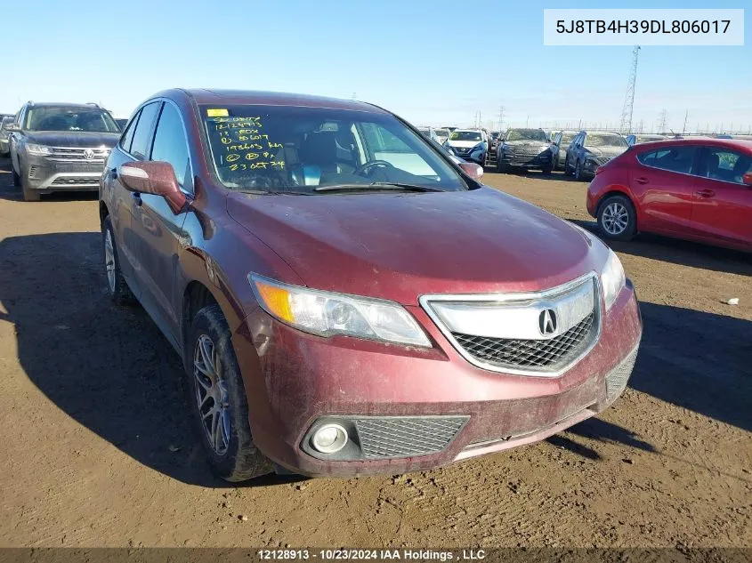 2013 Acura Rdx VIN: 5J8TB4H39DL806017 Lot: 12128913