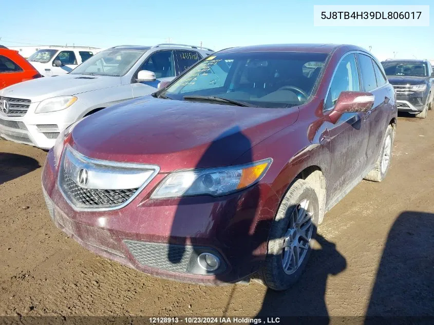 2013 Acura Rdx VIN: 5J8TB4H39DL806017 Lot: 12128913