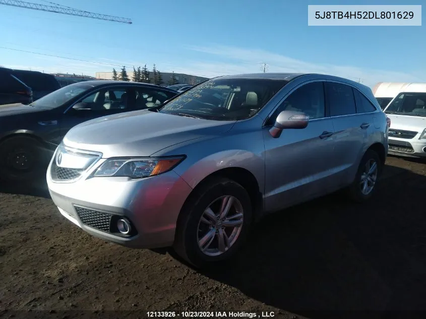 2013 Acura Rdx VIN: 5J8TB4H52DL801629 Lot: 12133926