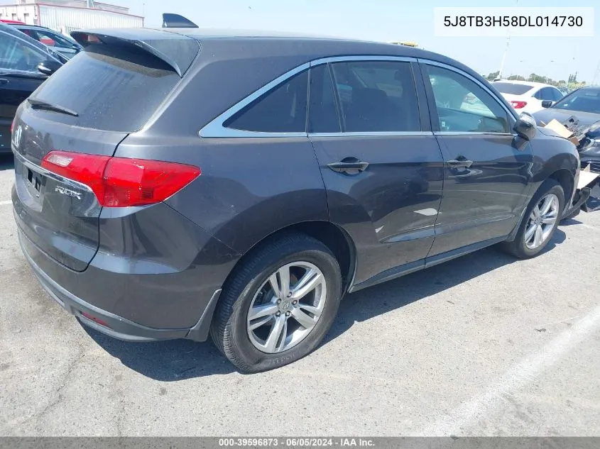 2013 Acura Rdx VIN: 5J8TB3H58DL014730 Lot: 39596873