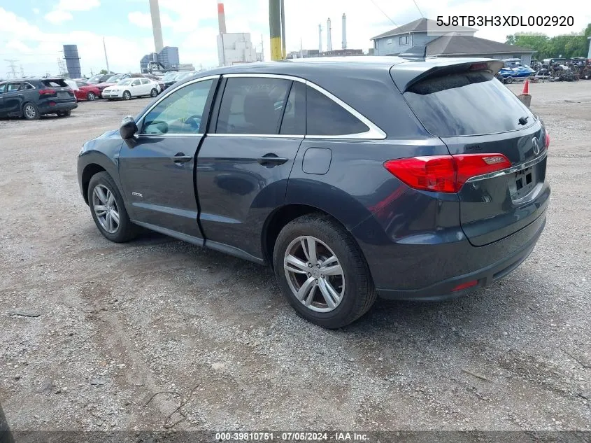 5J8TB3H3XDL002920 2013 Acura Rdx