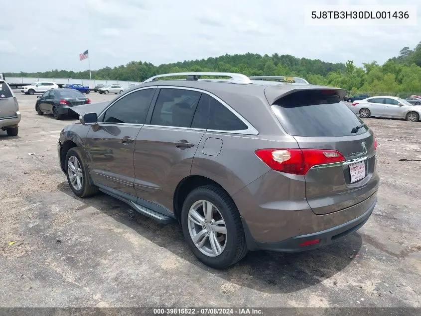 2013 Acura Rdx VIN: 5J8TB3H30DL001436 Lot: 39815522