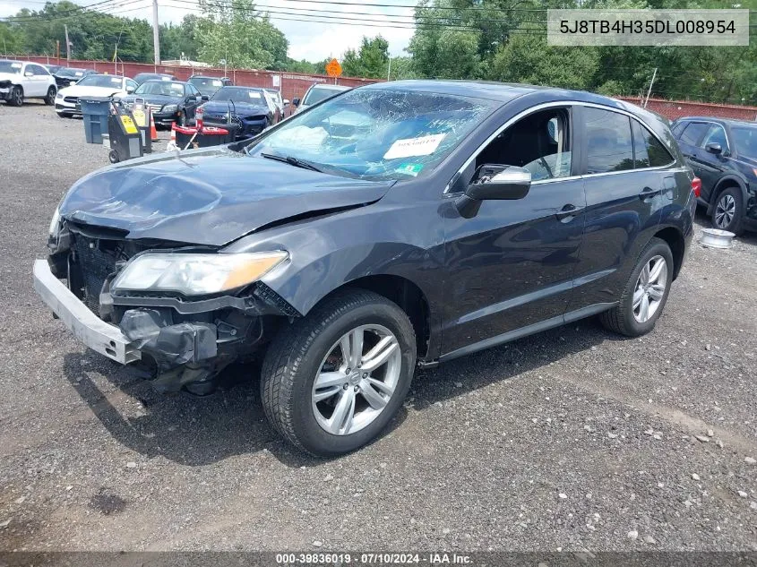 2013 Acura Rdx VIN: 5J8TB4H35DL008954 Lot: 39836019