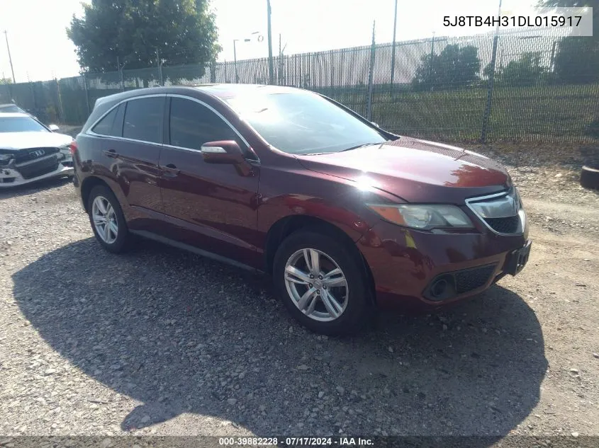 2013 Acura Rdx VIN: 5J8TB4H31DL015917 Lot: 39882228