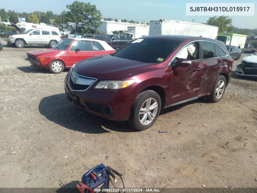 2013 Acura Rdx VIN: 5J8TB4H31DL015917 Lot: 39882228