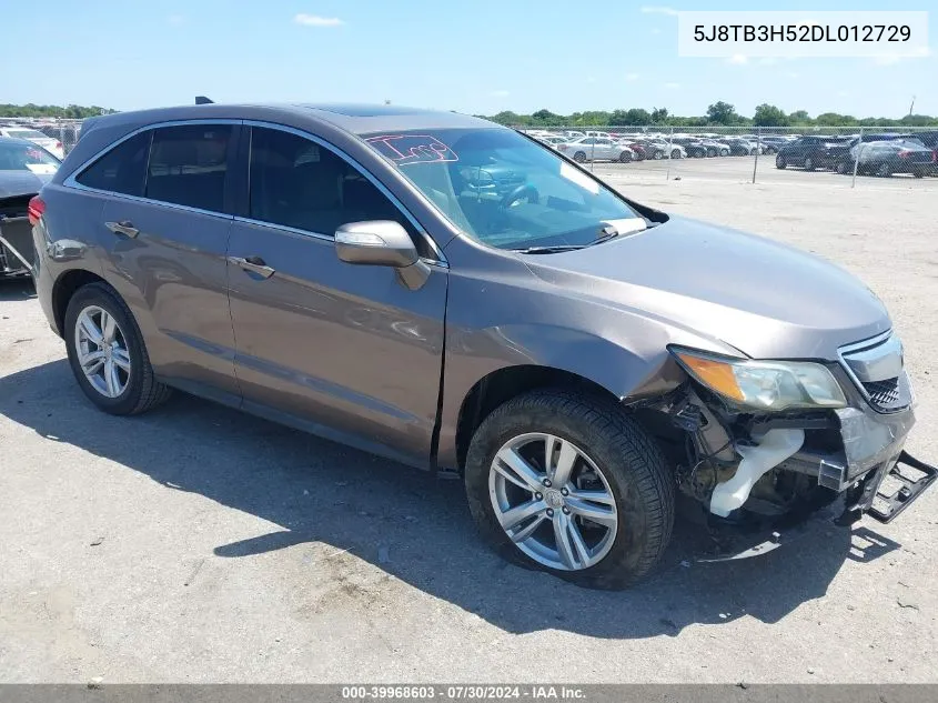 5J8TB3H52DL012729 2013 Acura Rdx