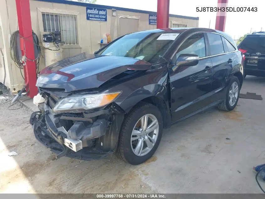 5J8TB3H35DL007443 2013 Acura Rdx