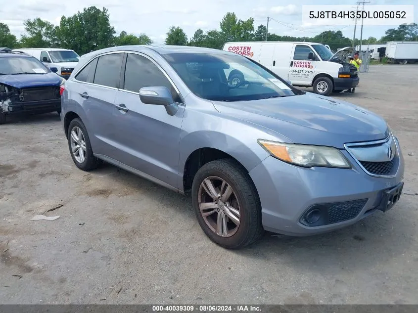 2013 Acura Rdx VIN: 5J8TB4H35DL005052 Lot: 40039309