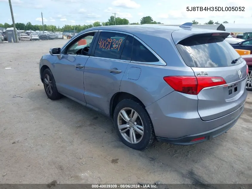 2013 Acura Rdx VIN: 5J8TB4H35DL005052 Lot: 40039309