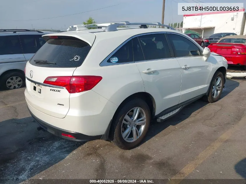 2013 Acura Rdx VIN: 5J8TB4H50DL003663 Lot: 40052925