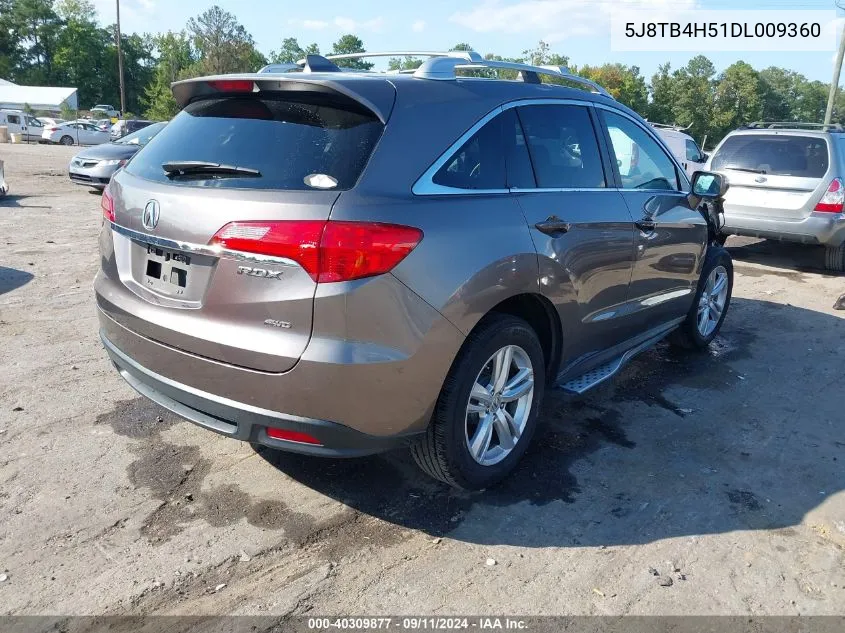 2013 Acura Rdx VIN: 5J8TB4H51DL009360 Lot: 40309877