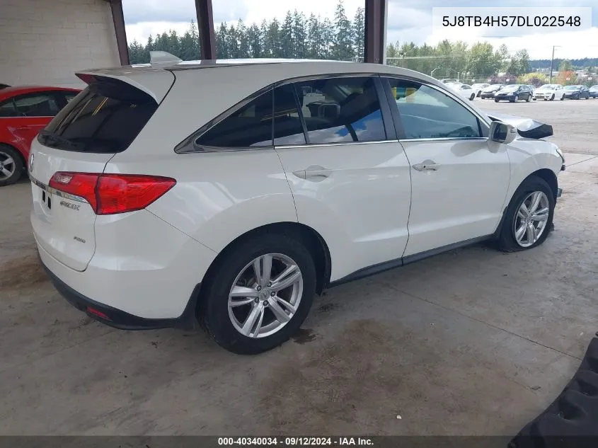 2013 Acura Rdx VIN: 5J8TB4H57DL022548 Lot: 40340034