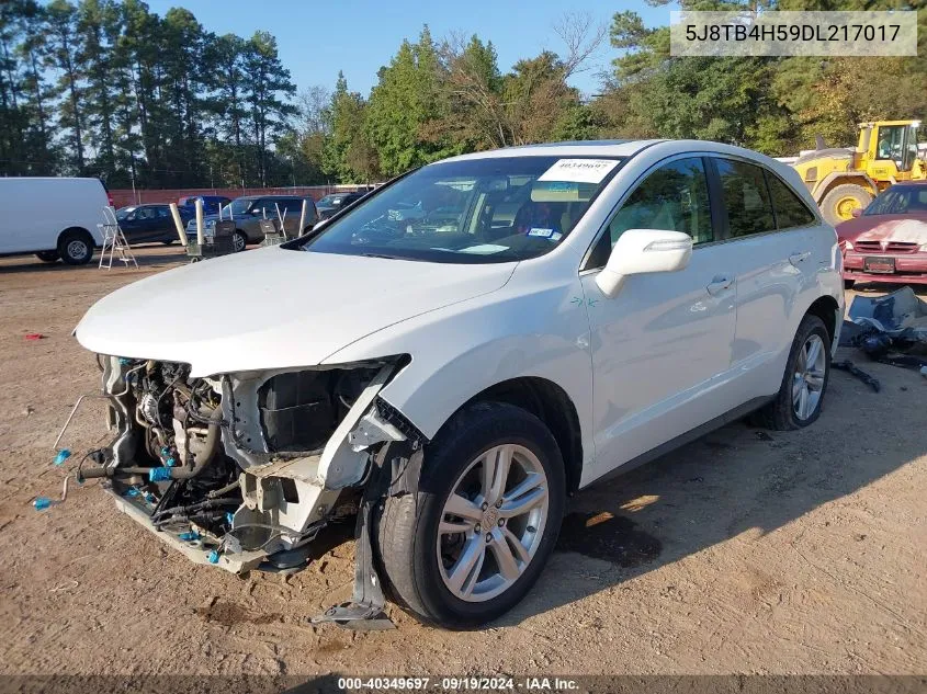 2013 Acura Rdx VIN: 5J8TB4H59DL217017 Lot: 40349697